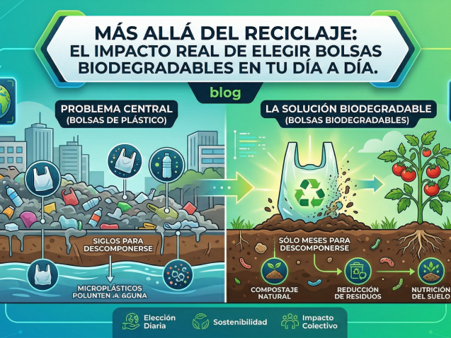 Más allá del reciclaje El impacto real de elegir bolsas biodegradables en tu día a dí